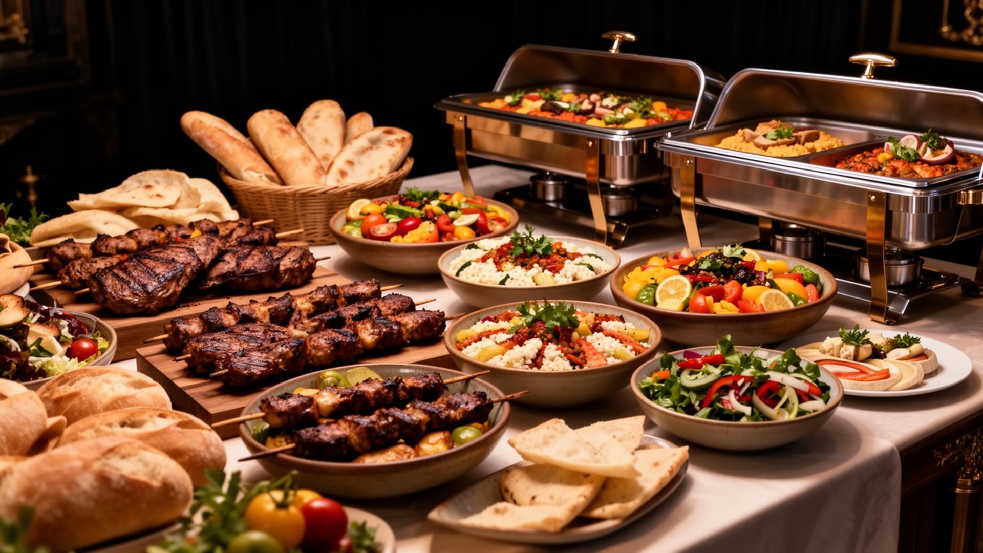 Reichhaltiges mediterranes Buffet von Ne'fis Catering